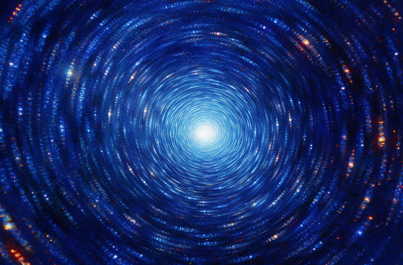 神秘蓝色星空中心旋转发光粒子,插画/手绘图,插画/手绘图库,插画/手绘图下载,插画/手绘